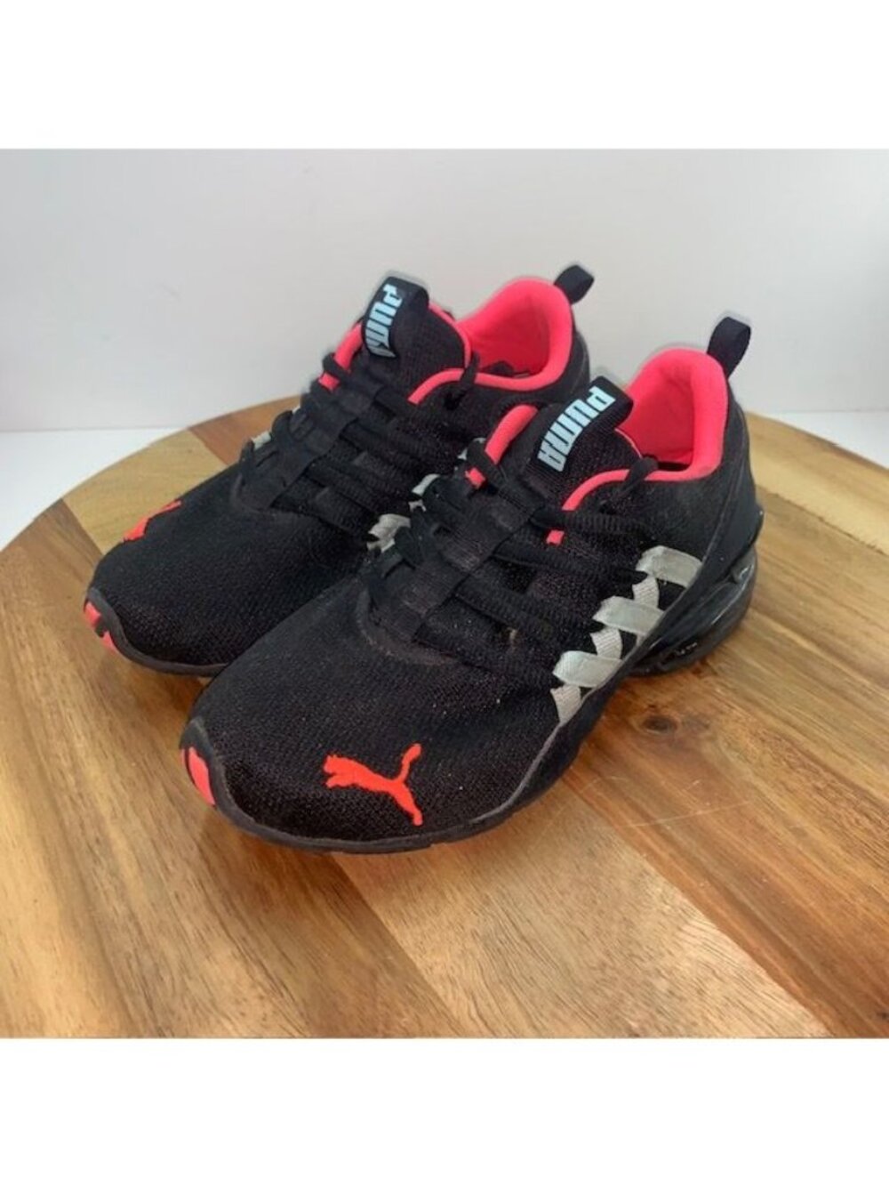 PUMA Women Size 5.5 RIAZE PROWL Black Pink Shoes190305-10